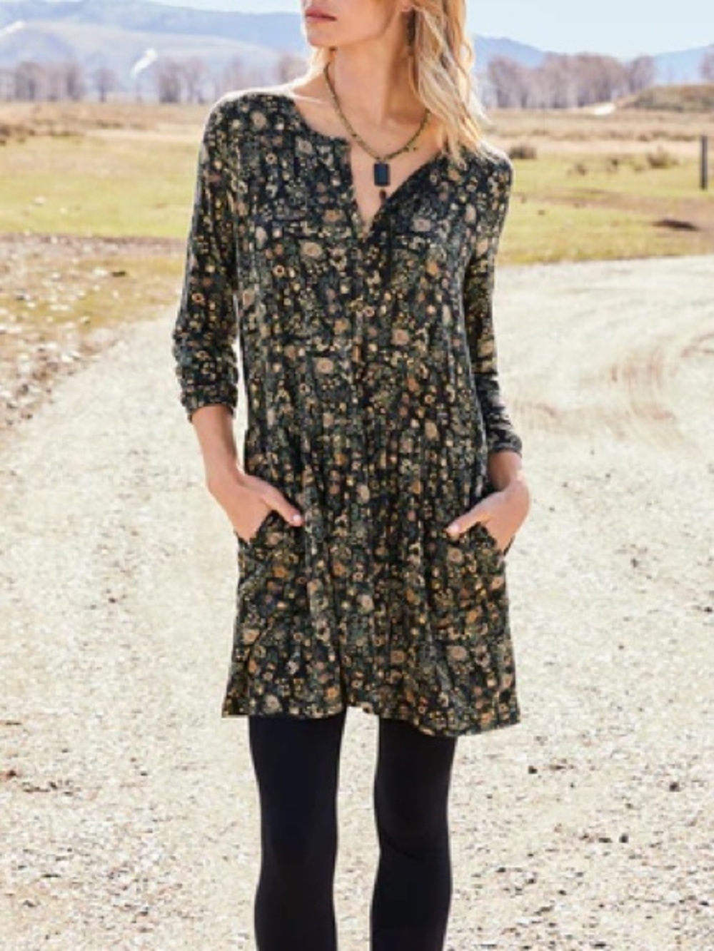 Peruvian Connection Alpine Flower Tunic Top Medium NEW Lagenlook